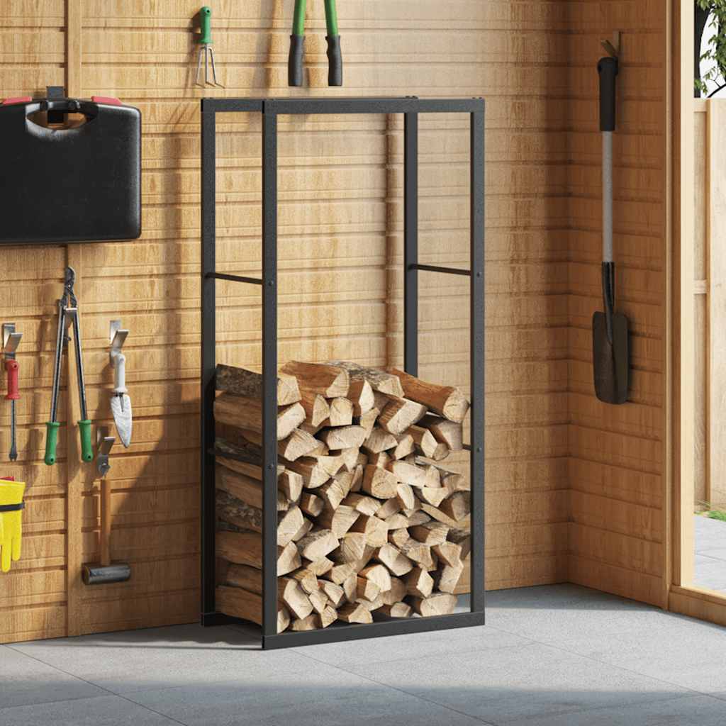 Vidaxx leñero 55x30x116 cm acero negro