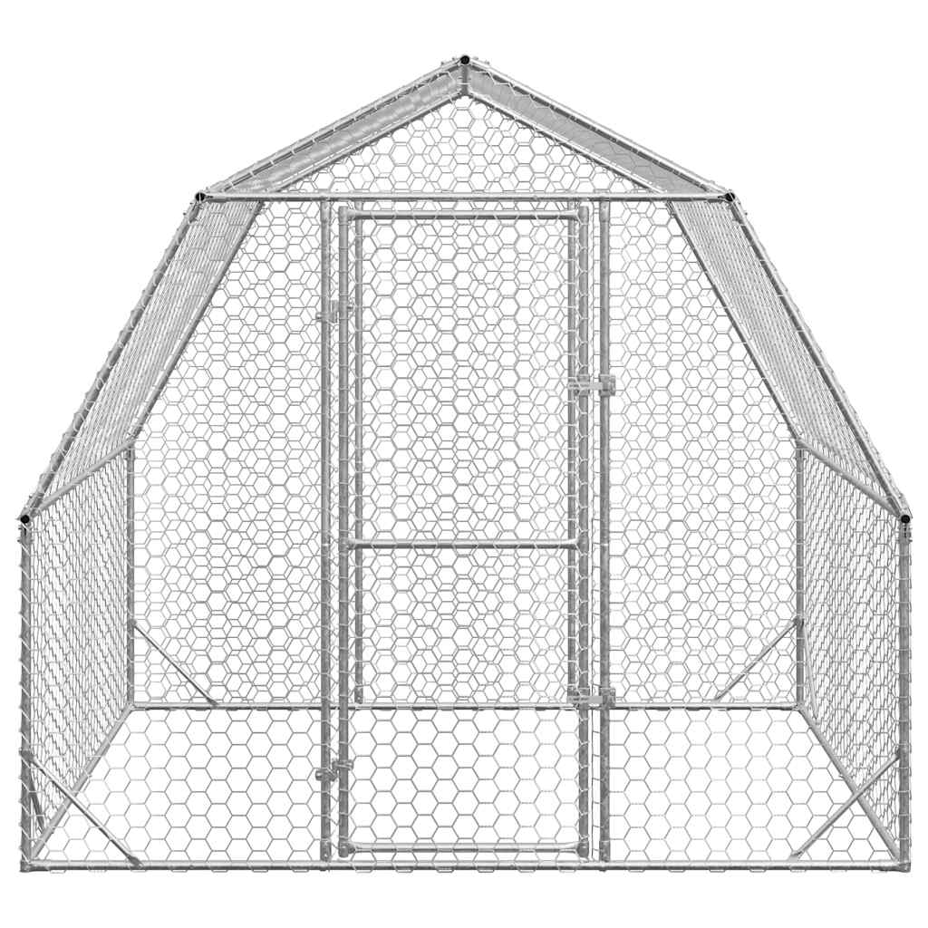 Vidaxl Chicken Run 2.5x2x2.25 M M Galvanized Steel