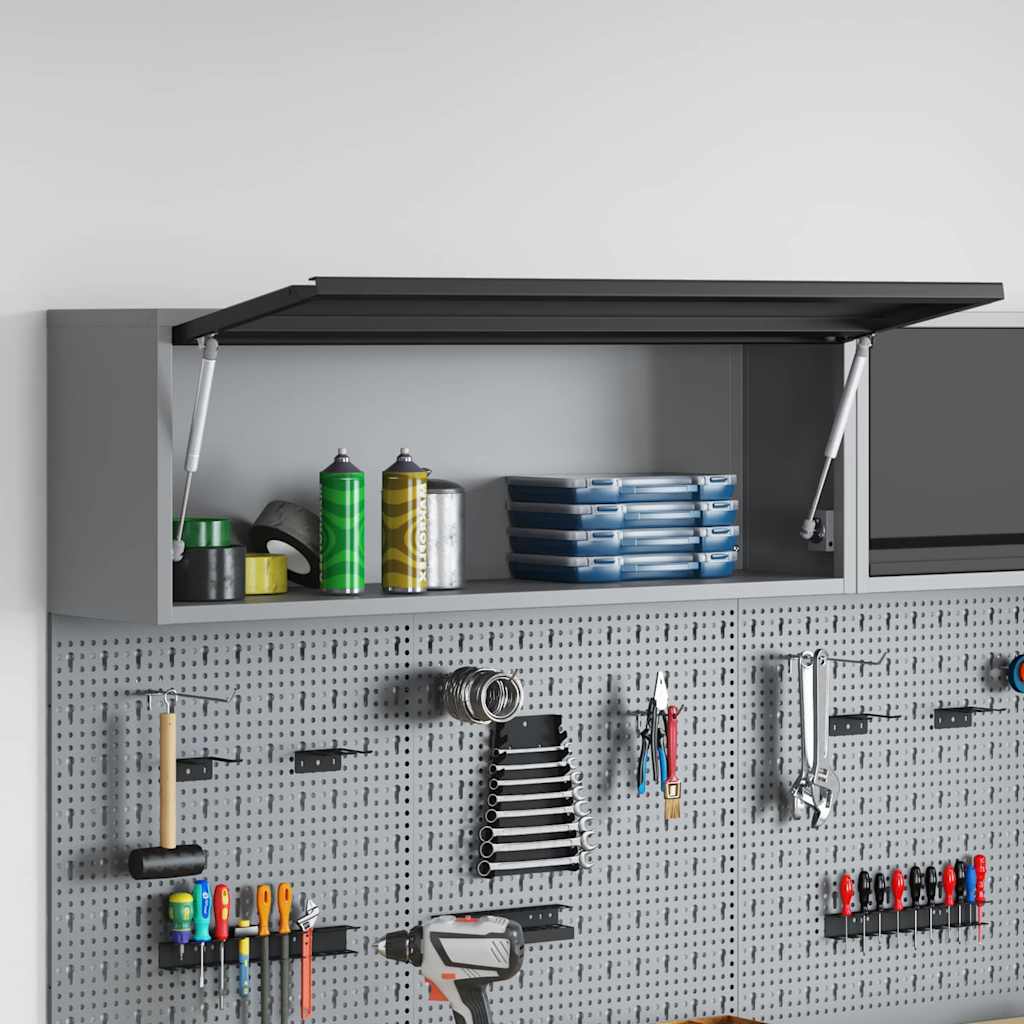 Armadio portautensili Vidaxx con contenitore nero e grigio 100 x 25 x 35 cm