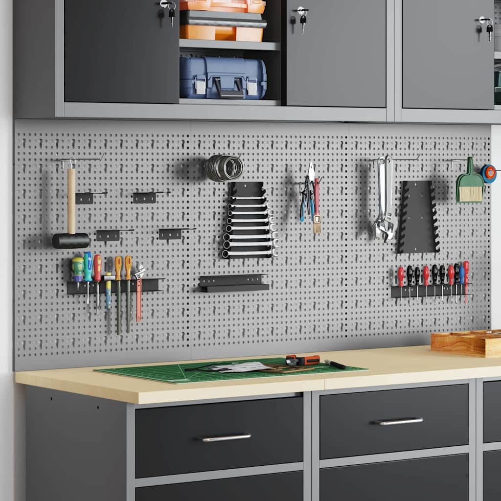 Vidaxx herramientas panel de pared 3 piezas gris 150 x 1 x 60 cm