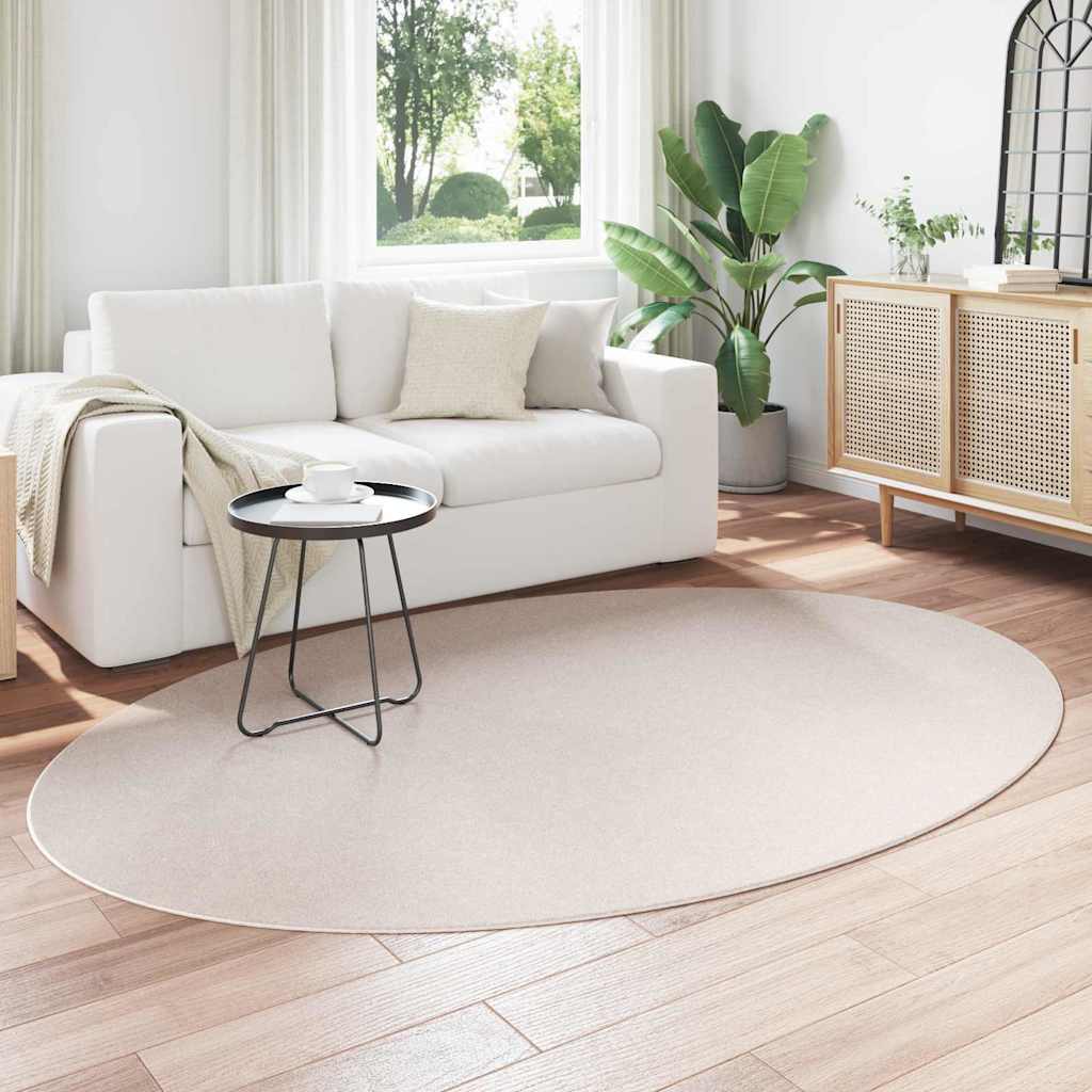 Vidaxl vloerkleden ovaal huarte zand 160 x 230 cm 100% polyester