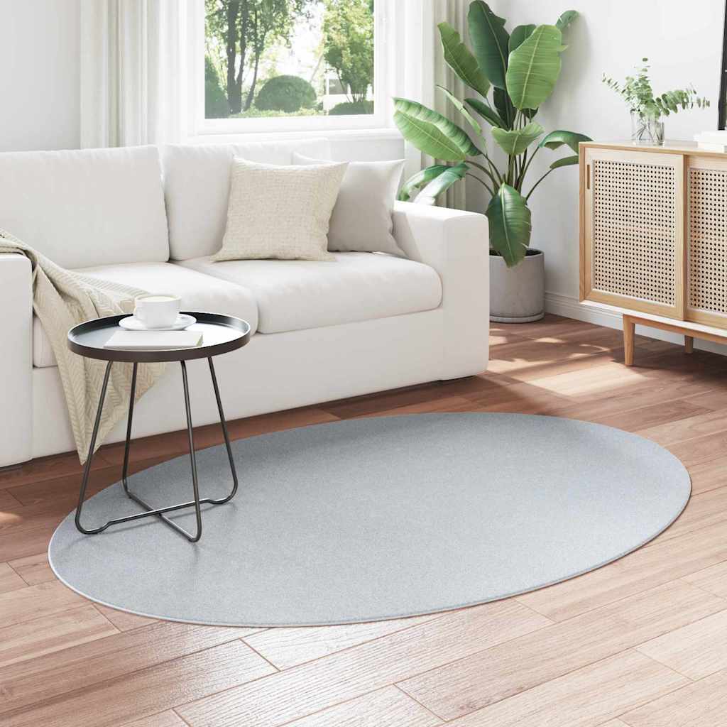 Vidaxl vloerkleden ovaal huarte grijs 120 x 170 cm 100% polyester