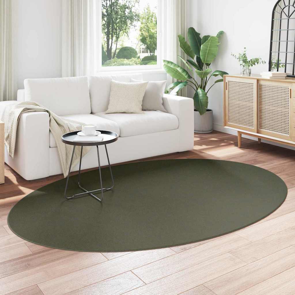 Vidaxl vloerkleden ovaal huarte bosgroen 160 x 230 cm 100% polyester