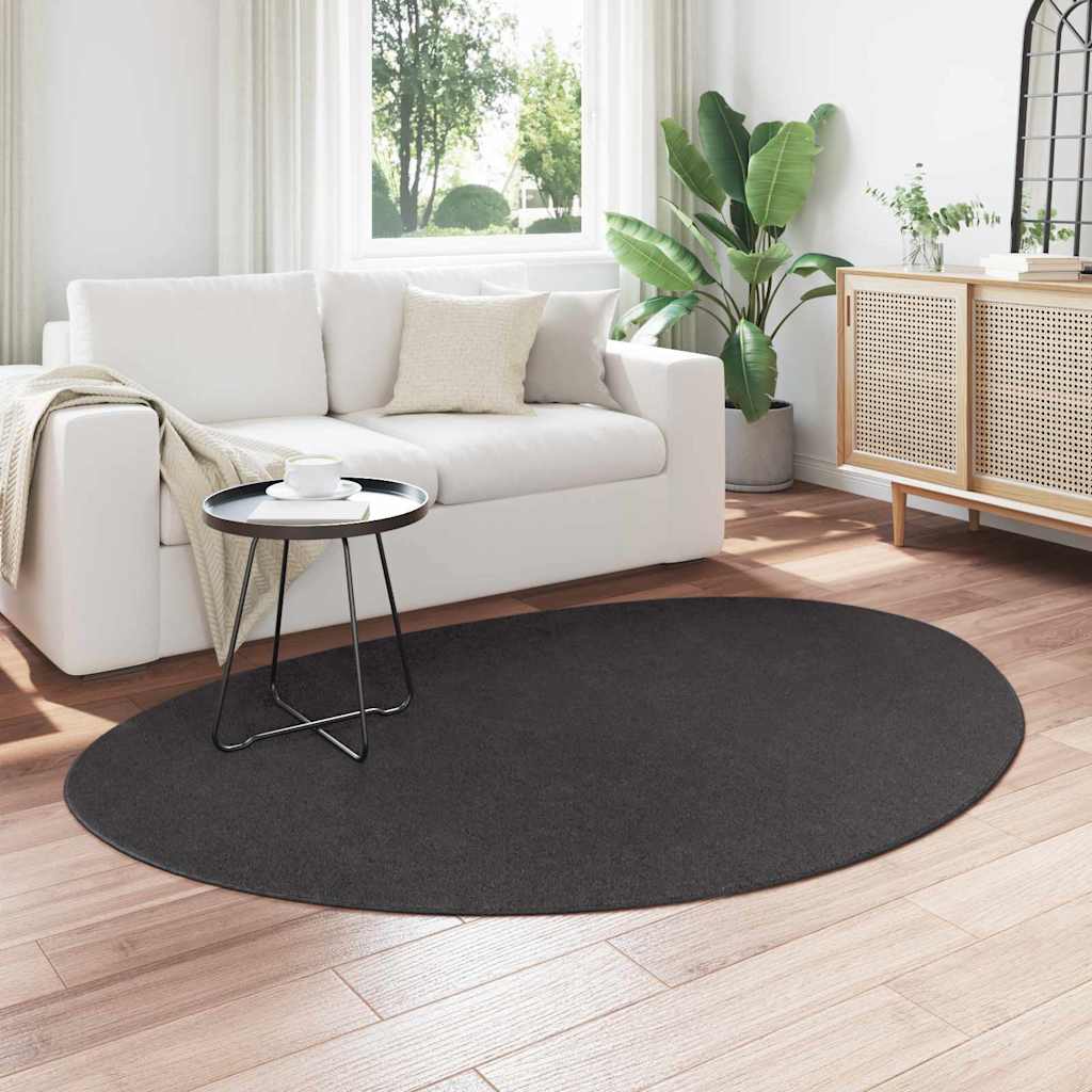Vidaxl vloerkleden huarte antraciet 140 x 200 cm polyester