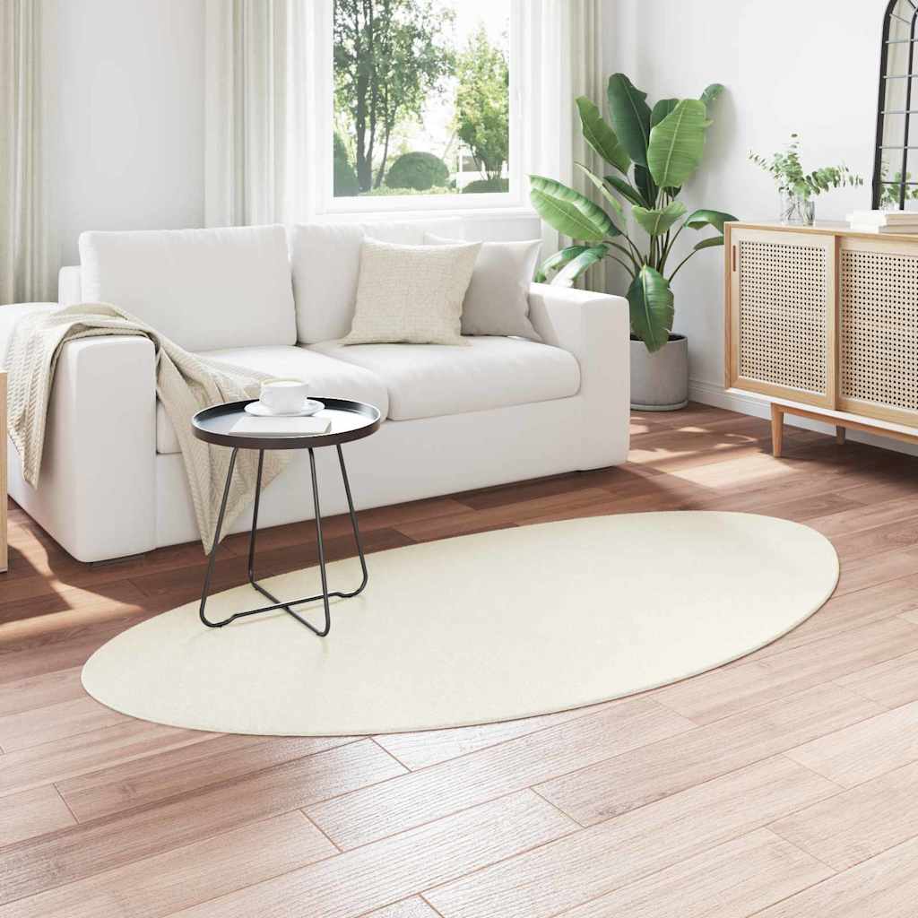 Vidaxl vloerkleden huarte crème 80 x 150 cm polyester