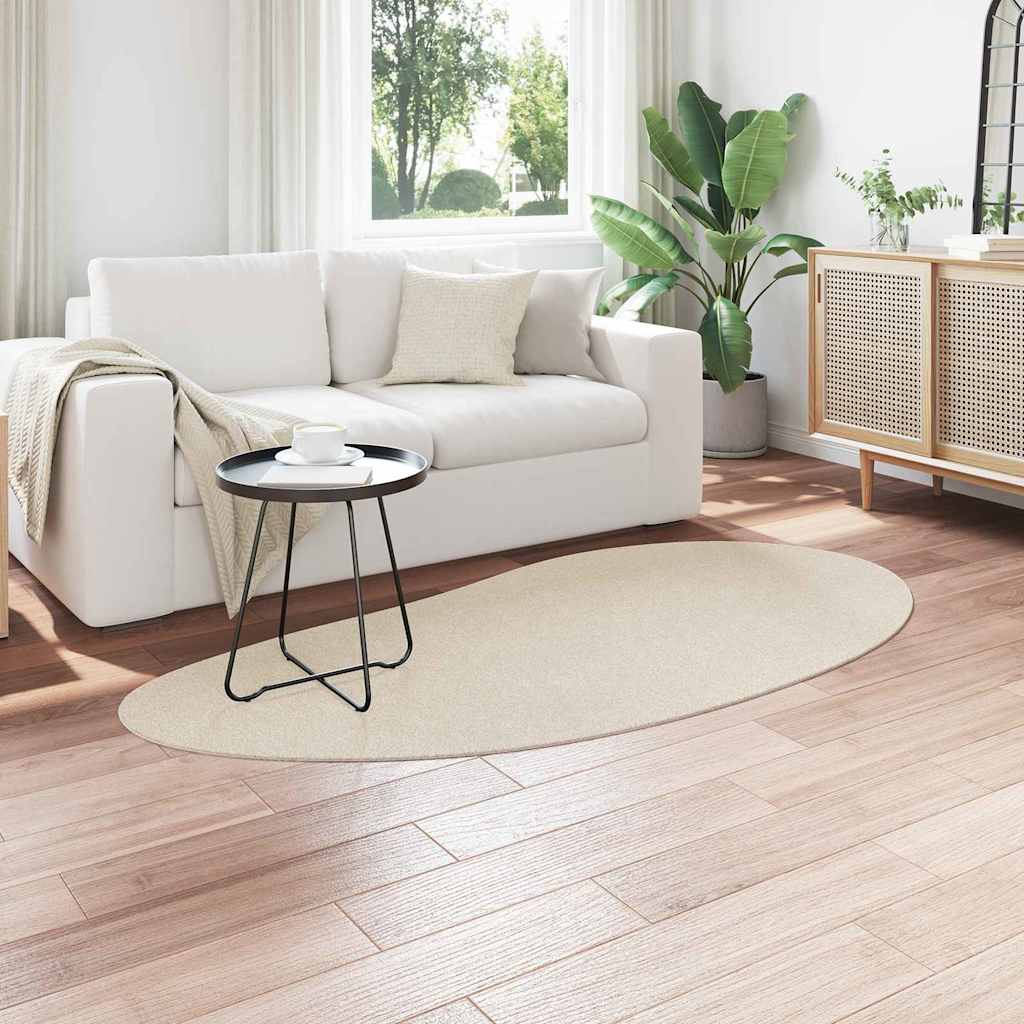 Vidaxl vloerkleden huarte beige 100 x 200 cm polyester