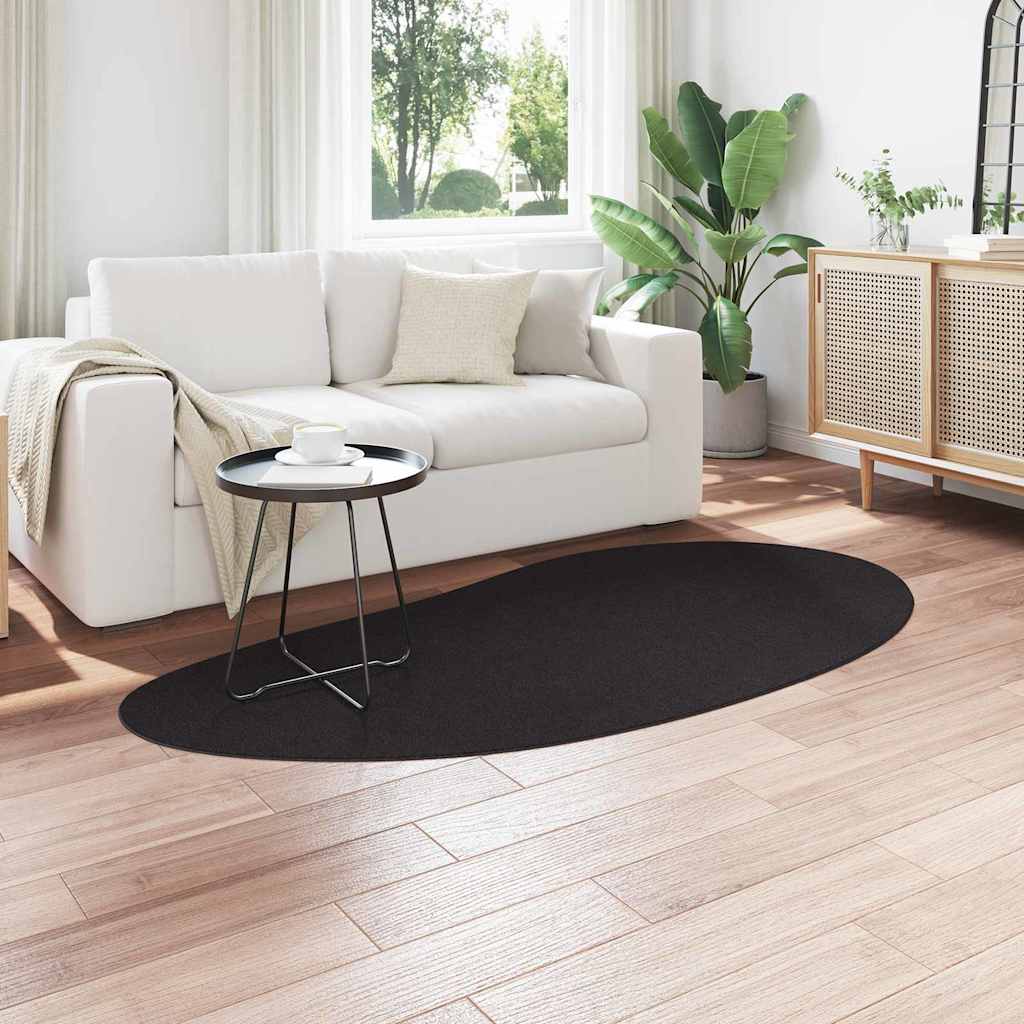 Vidaxl vloerkleden huarte zwart 100 x 200 cm polyester