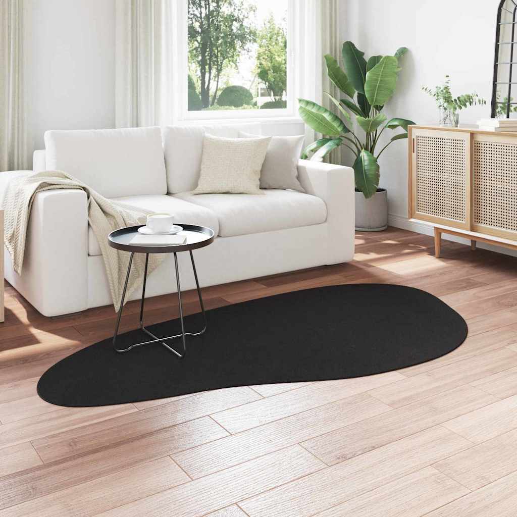 Vidaxl vloerkleden huarte zwart 100 x 200 cm polyester