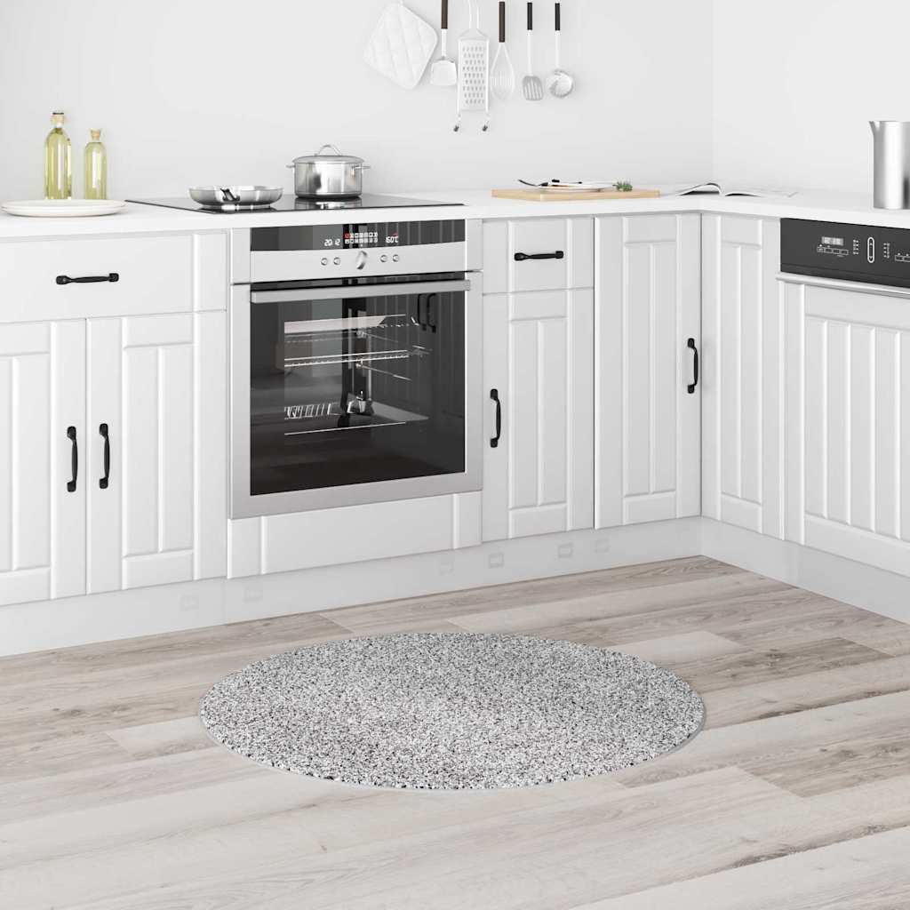 Vidaxx tappeto shaggy antiscivolo grigio 90 x 90 cm pp
