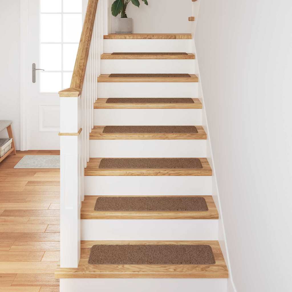 Vidaxx alfombrillas antideslizantes para escaleras con respaldo de látex 15 piezas amarillo 75 x 20 cm pp