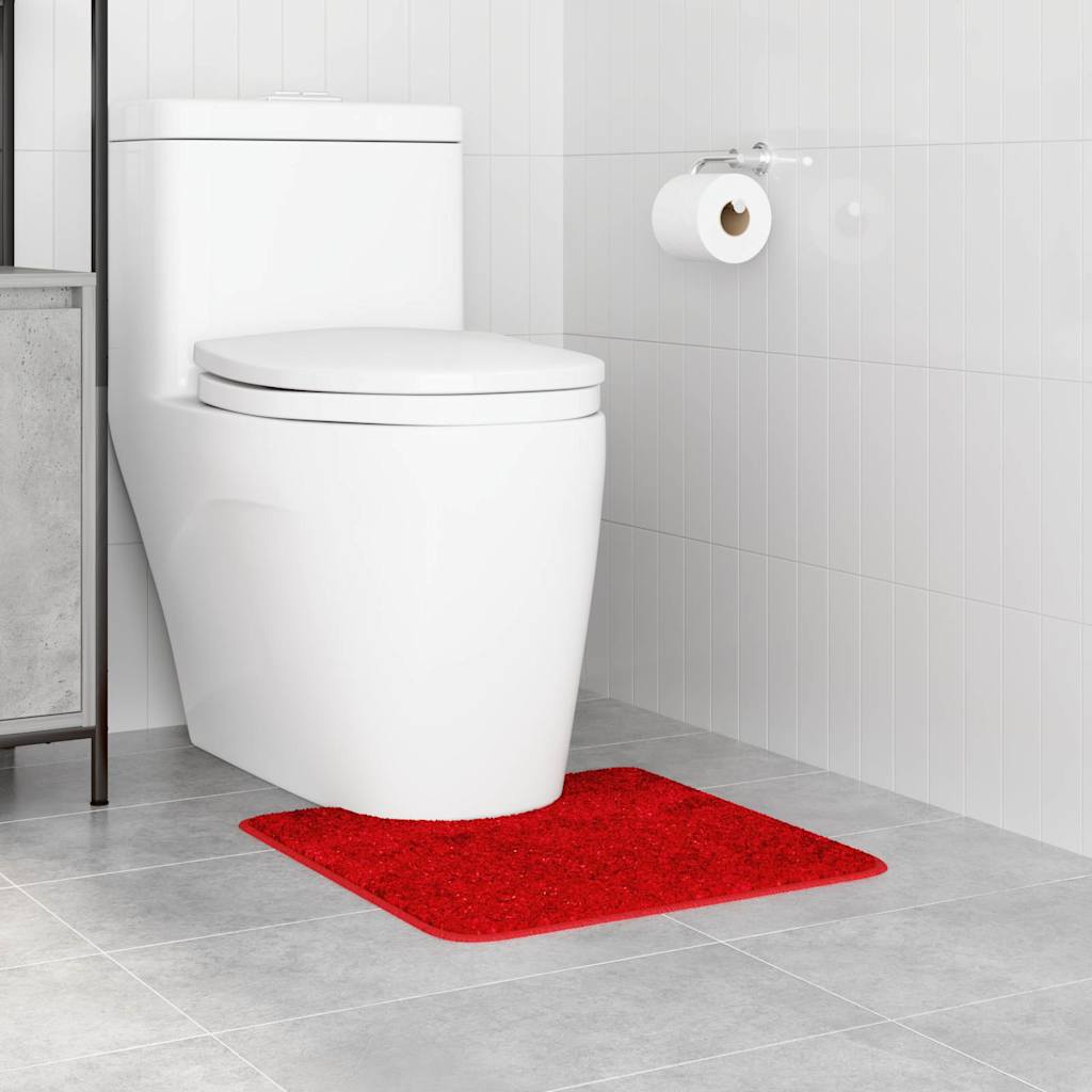 Vidaxx tappeto da bagno antiscivolo con taglio WC rosso 50 x 50 cm pp