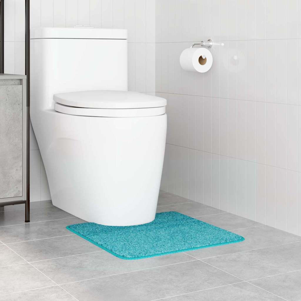 Vidaxx tappeto da bagno antiscivolo con taglio WC turchese 50 x 50 cm pp