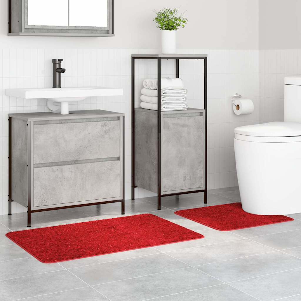 Vidaxx tappetino da bagno antiscivolo set 2 pezzi rosso pp