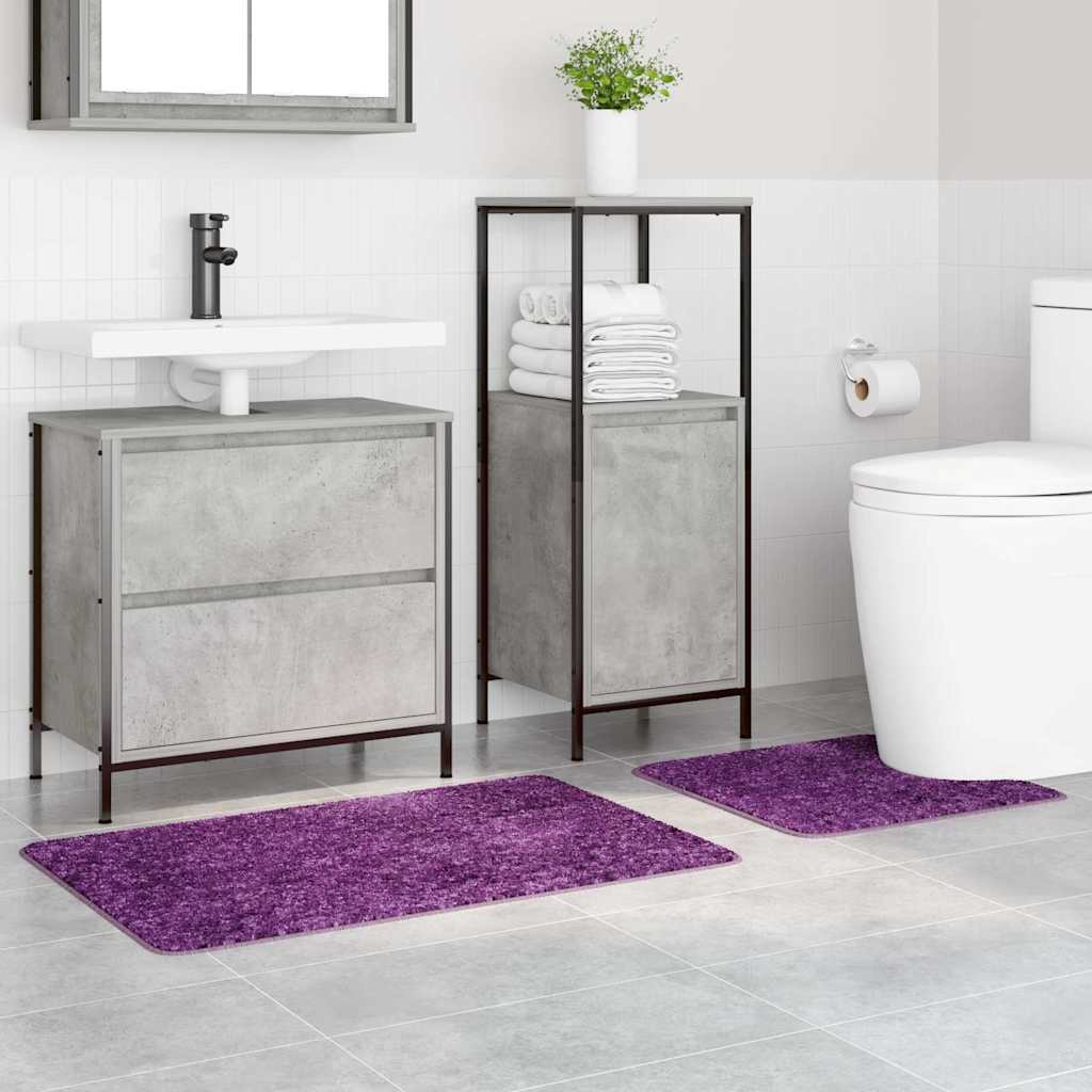 Vidaxx tappetino da bagno antiscivolo set 2 pezzi viola pp