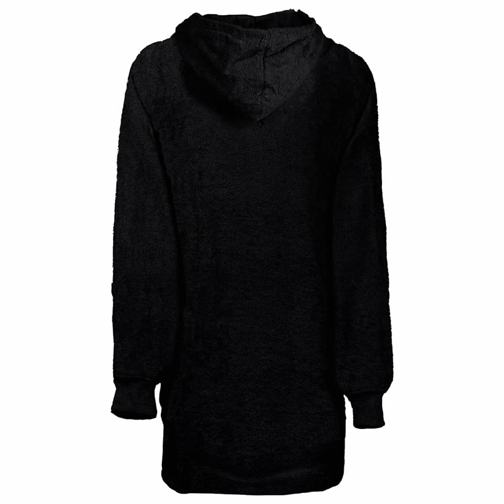 VidaXL coperta con cappuccio kinn nera l cotone