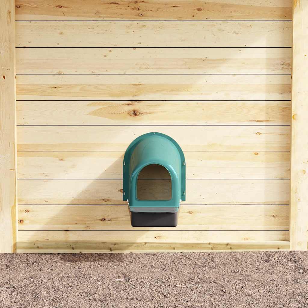Vidaxx Nido per galline 4 pezzi montaggio a parete in plastica verde scuro