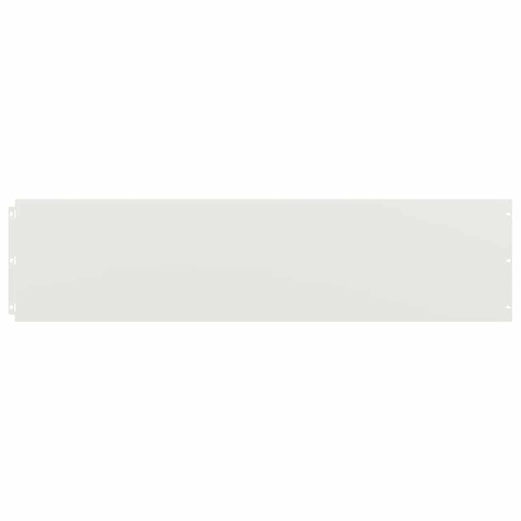 Vidaxl bordes de césped 10 piezas 25x103 cm acero laminado en frío blanco