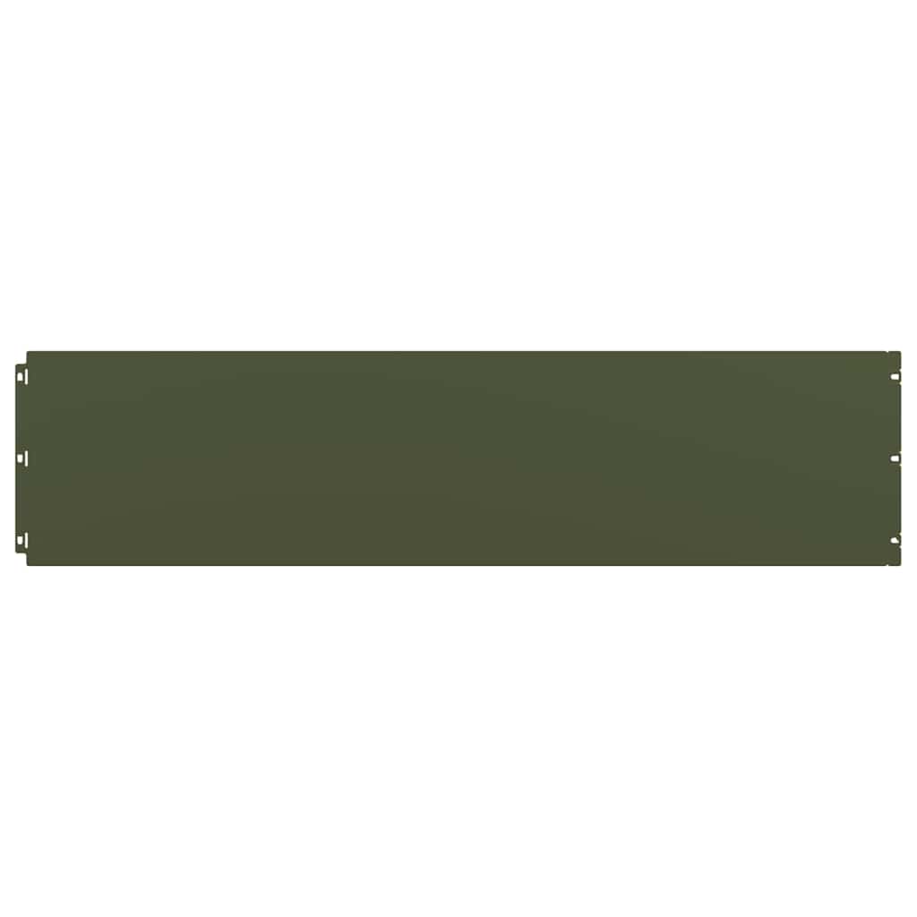 Bordi per prato Vidaxl 10 pz 25x103 cm in acciaio laminato a freddo verde oliva