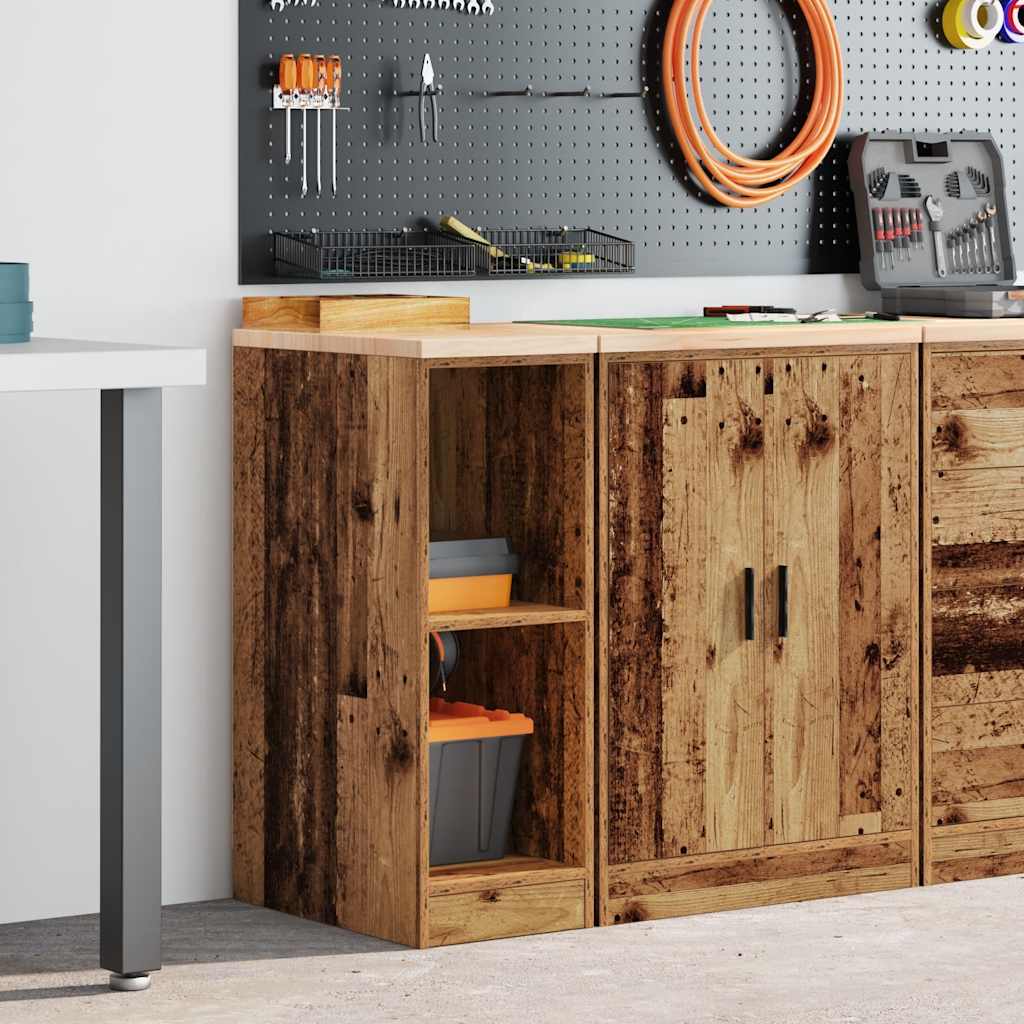 Armario de garaje Vidaxx 30x51x85 cm madera maciza de pino viejo