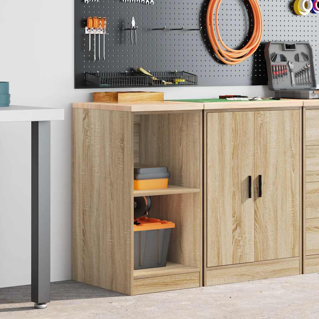 Vidaxl garagekast 40x51x85 cm massief grenenhout sonoma eikenkleurig