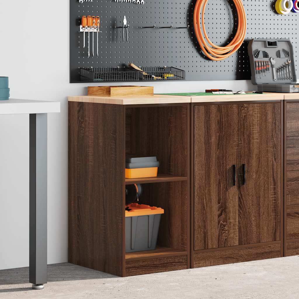 Armadio garage Vidaxx 40x51x85 cm in legno massello di pino, rovere marrone