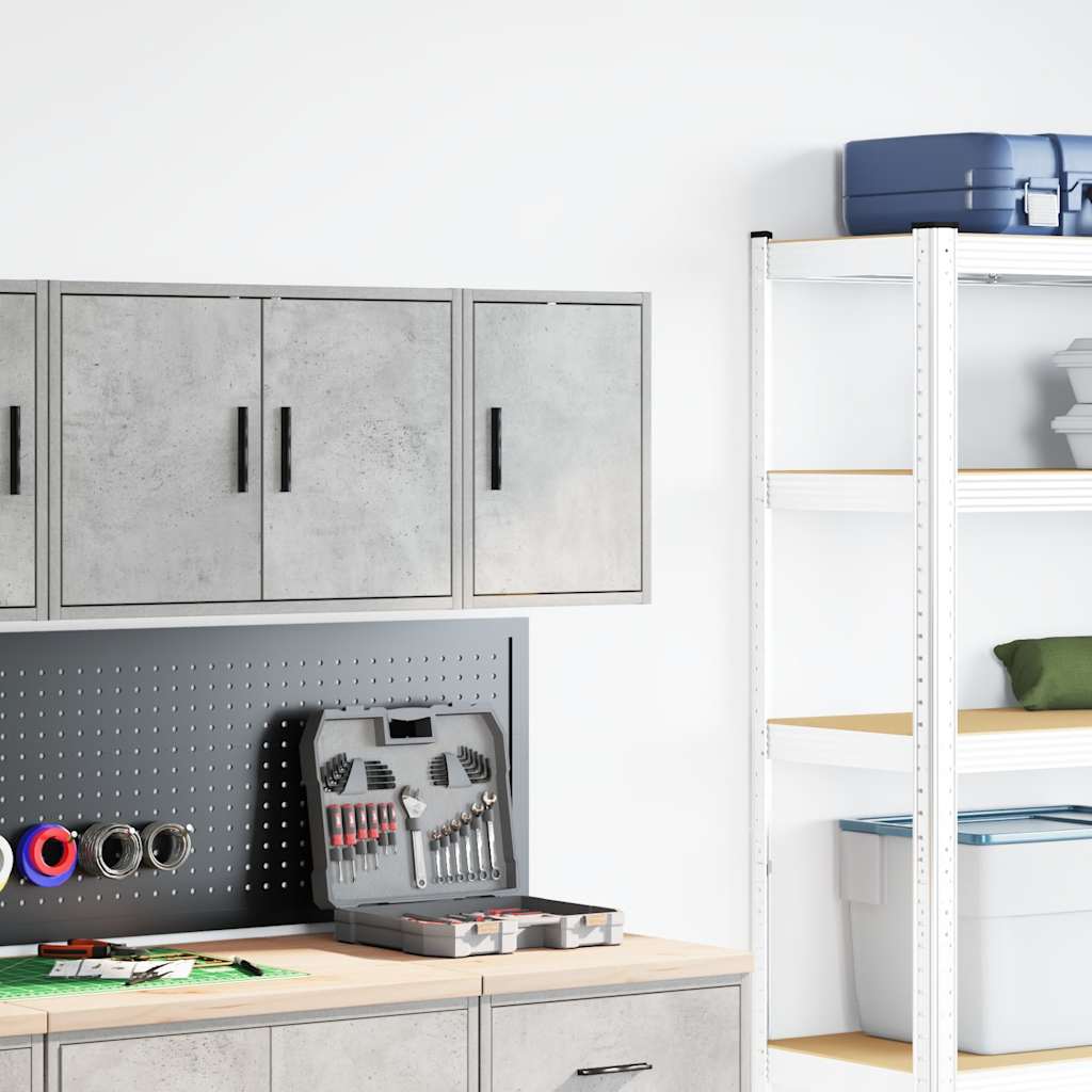 Vidaxx armario de pared para garaje madera con acabado gris hormigón