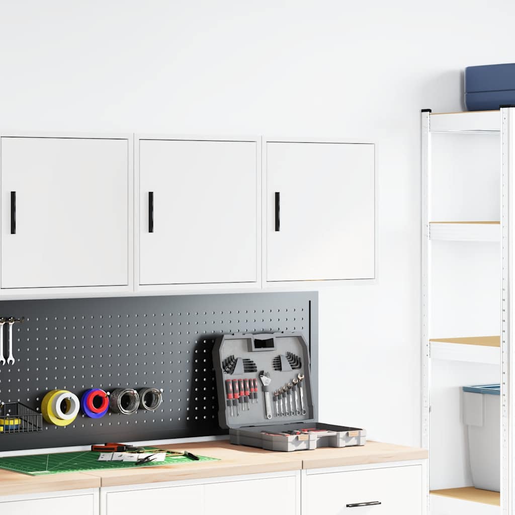 Vidaxl garagewandkasten 2 st spaanplaat wit
