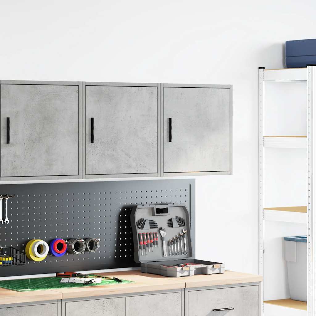 Pensili per garage Vidaxx 2 pezzi in legno composito cemento grigio