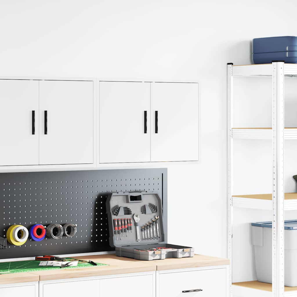 Mueble de pared para garaje Vidaxx acabado madera blanco