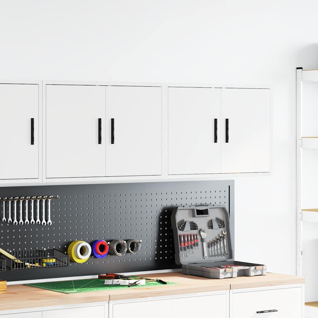 Vidaxl garagewandkasten 2 st spaanplaat wit