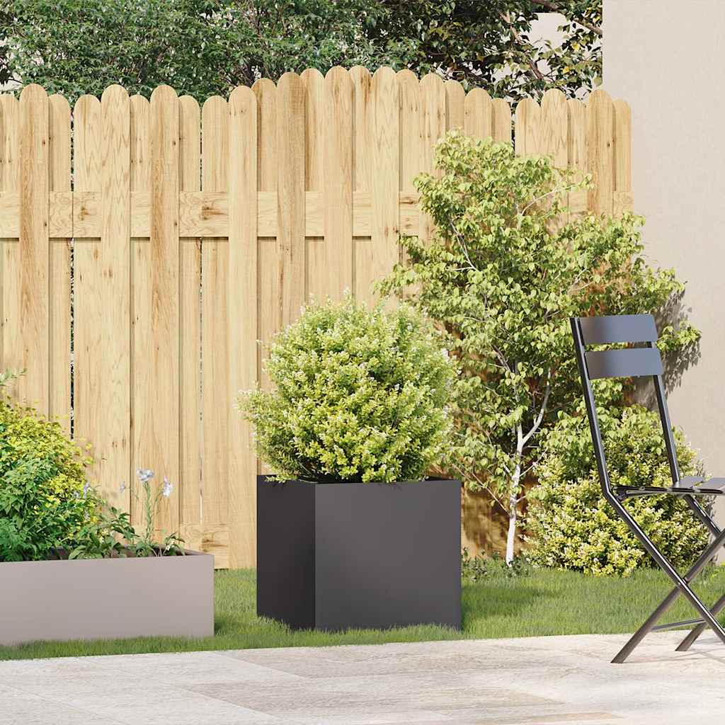 Fioriera Vidaxx 40x40x40 cm in acciaio laminato a freddo nero