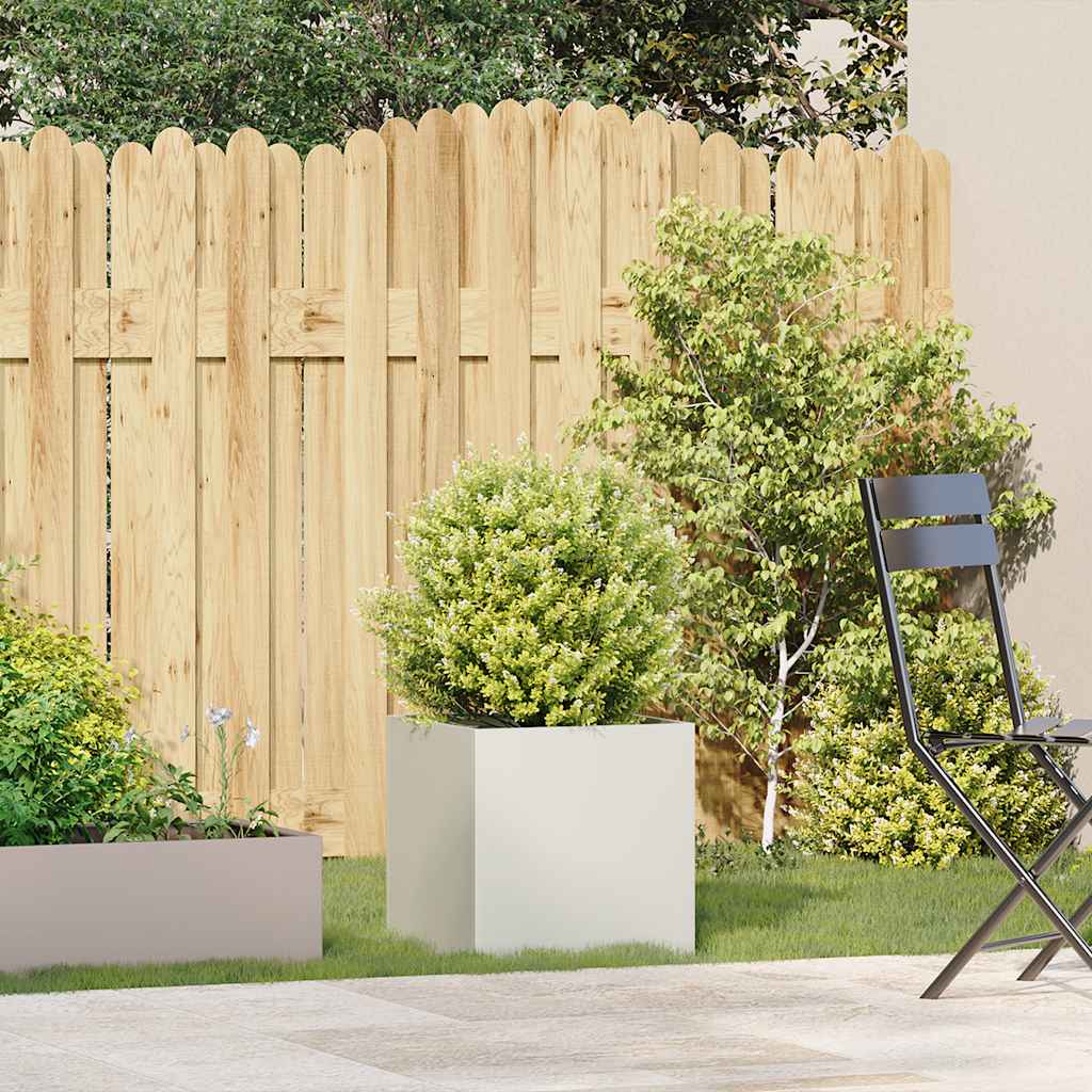 Jardinera vidaxx 40x40x40 cm acero laminado en frío blanco