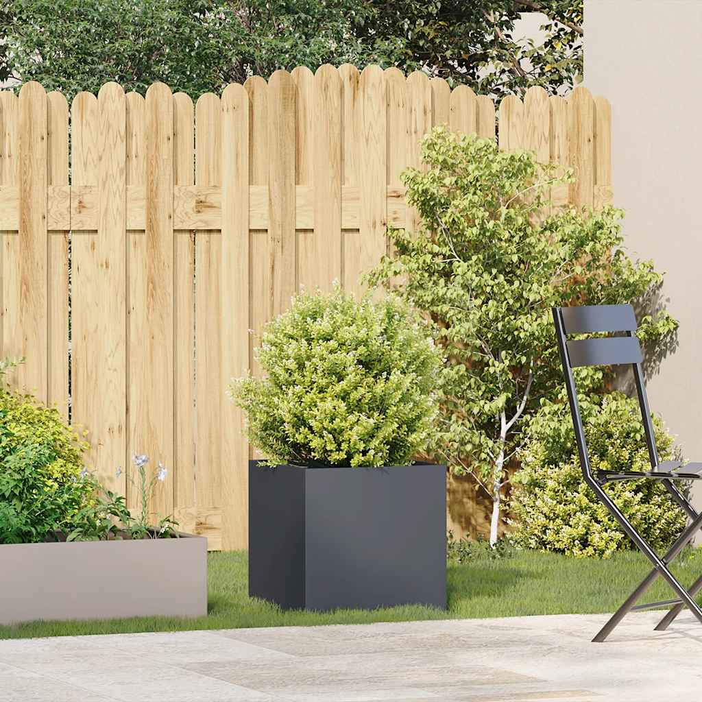 Vidaxl plantenbak 40x40x40 cm koudgewalst staal antracietkleurig