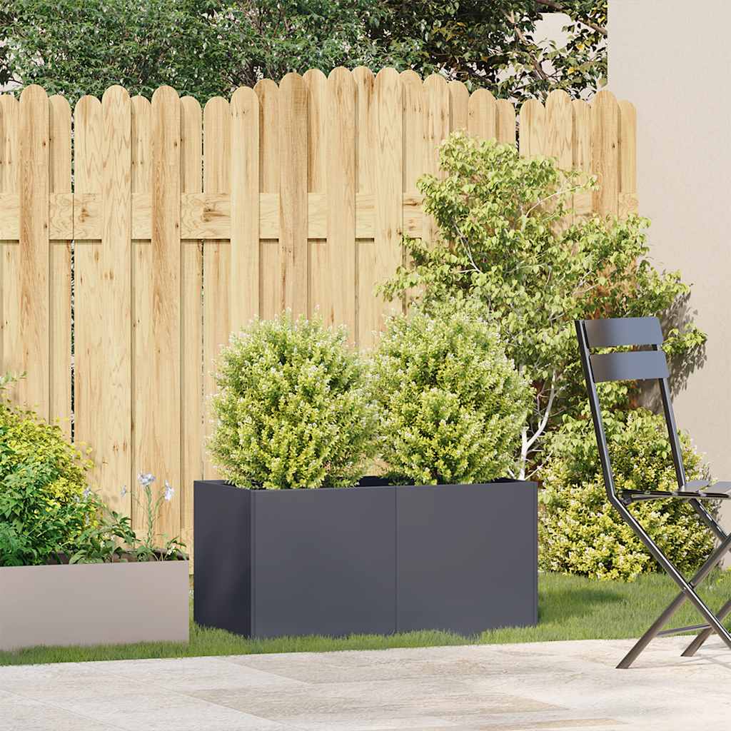 Vidaxl plantenbak 80x40x40 cm koudgewalst staal antracietkleurig