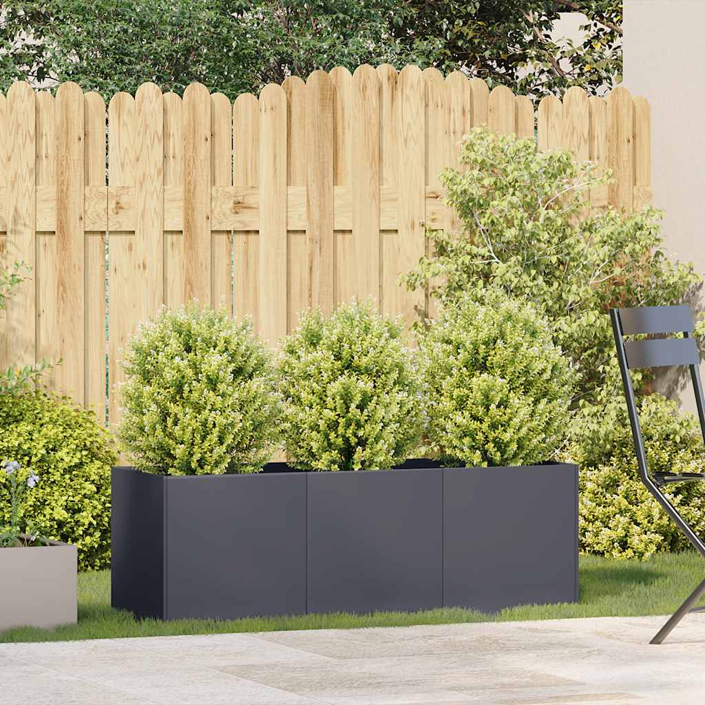 Vidaxl plantenbak antraciet 120x40x40 cm koudgewalst staal
