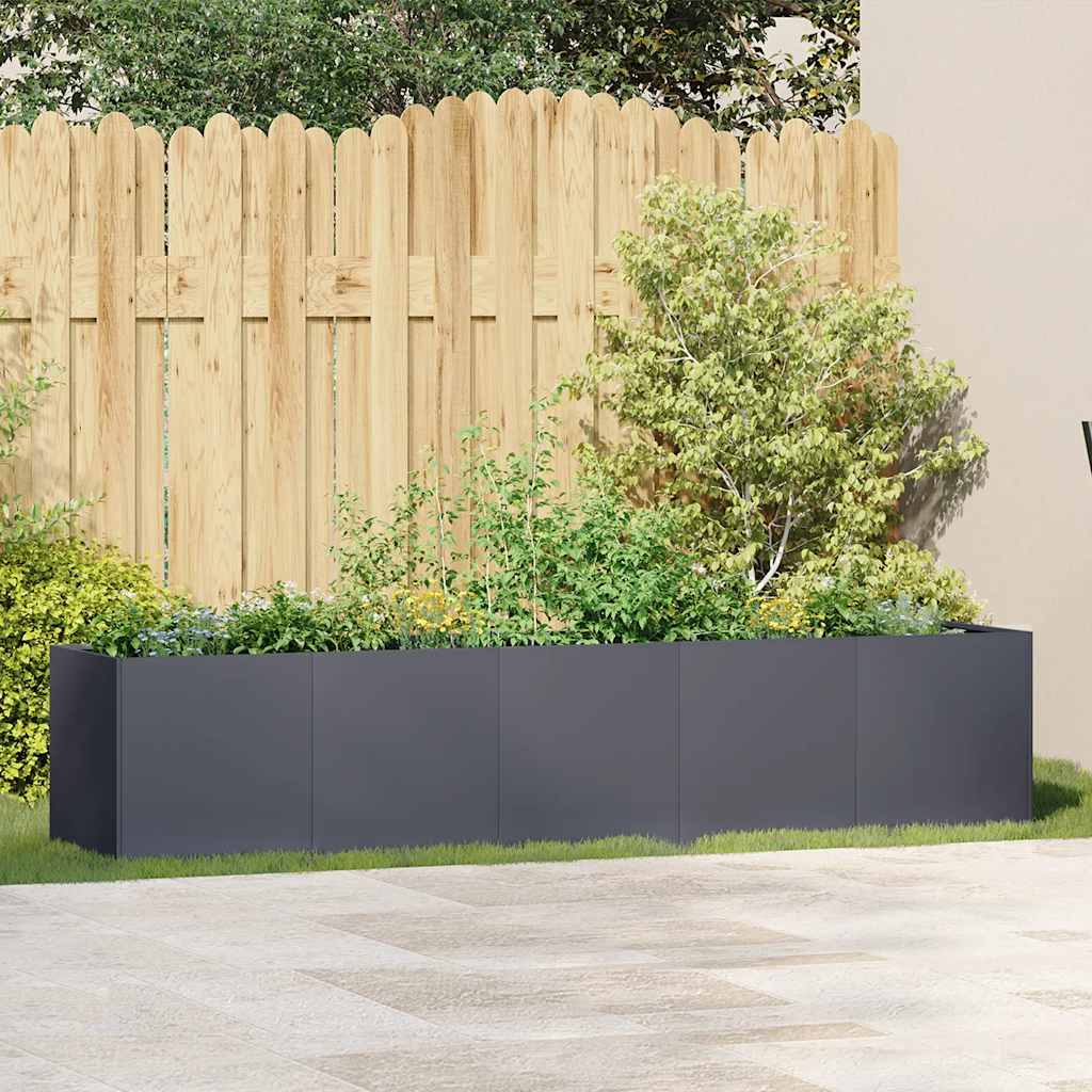 Fioriera Vidaxx antracite 200x40x40 cm in acciaio laminato a freddo