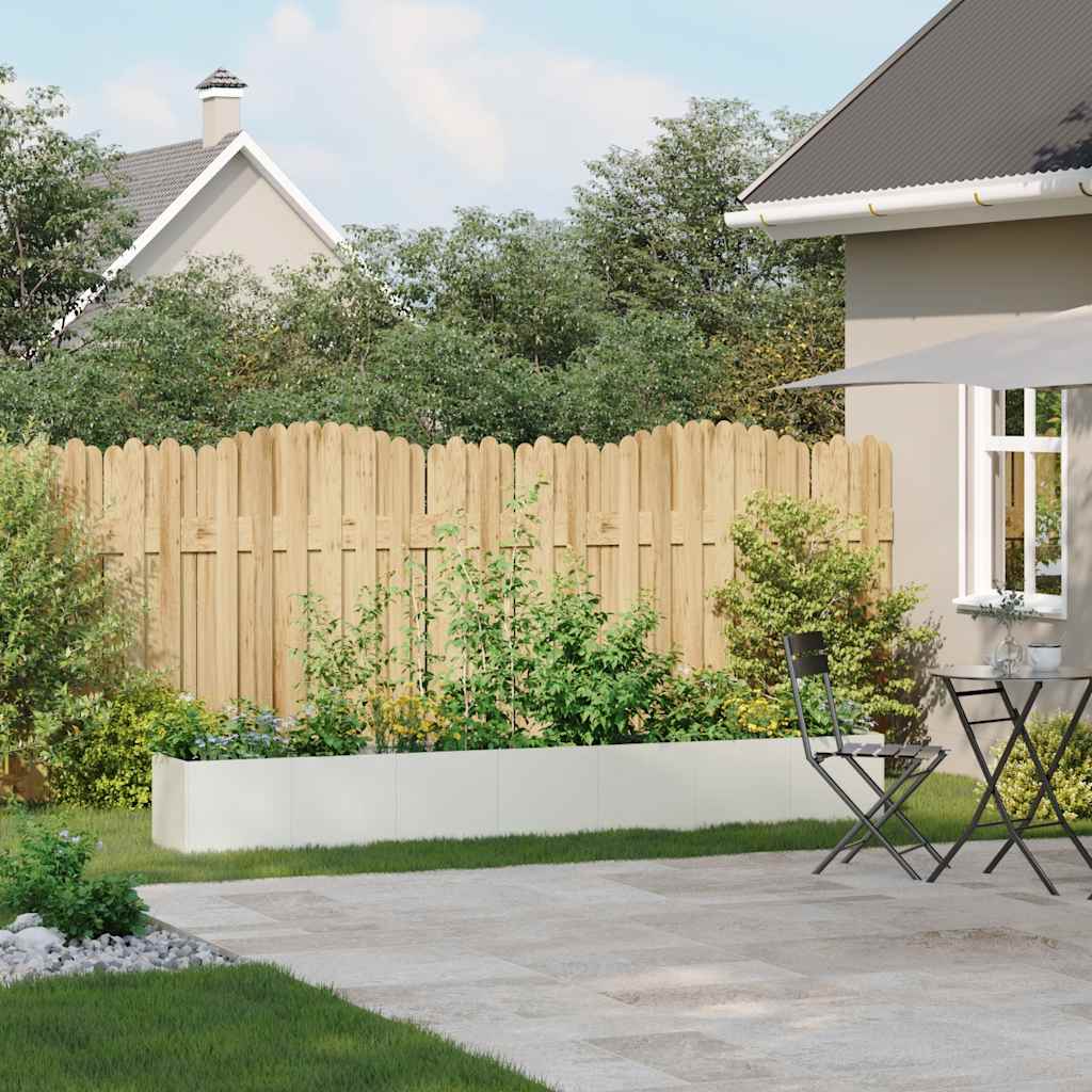 Vidaxl plantenbak 280x40x40 cm koudgewalst staal wit