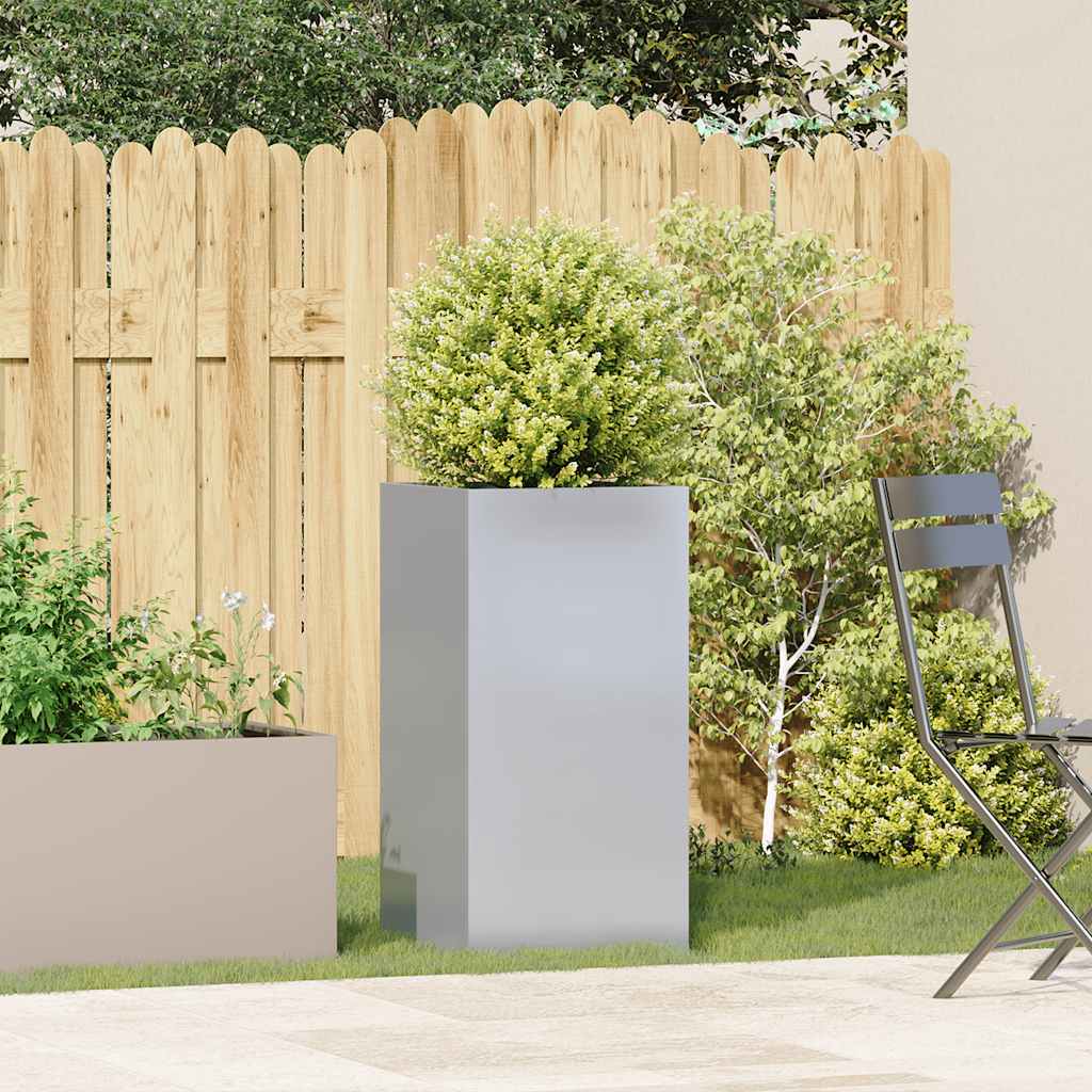 Jardinera vidaxx 40x40x80 cm acero galvanizado
