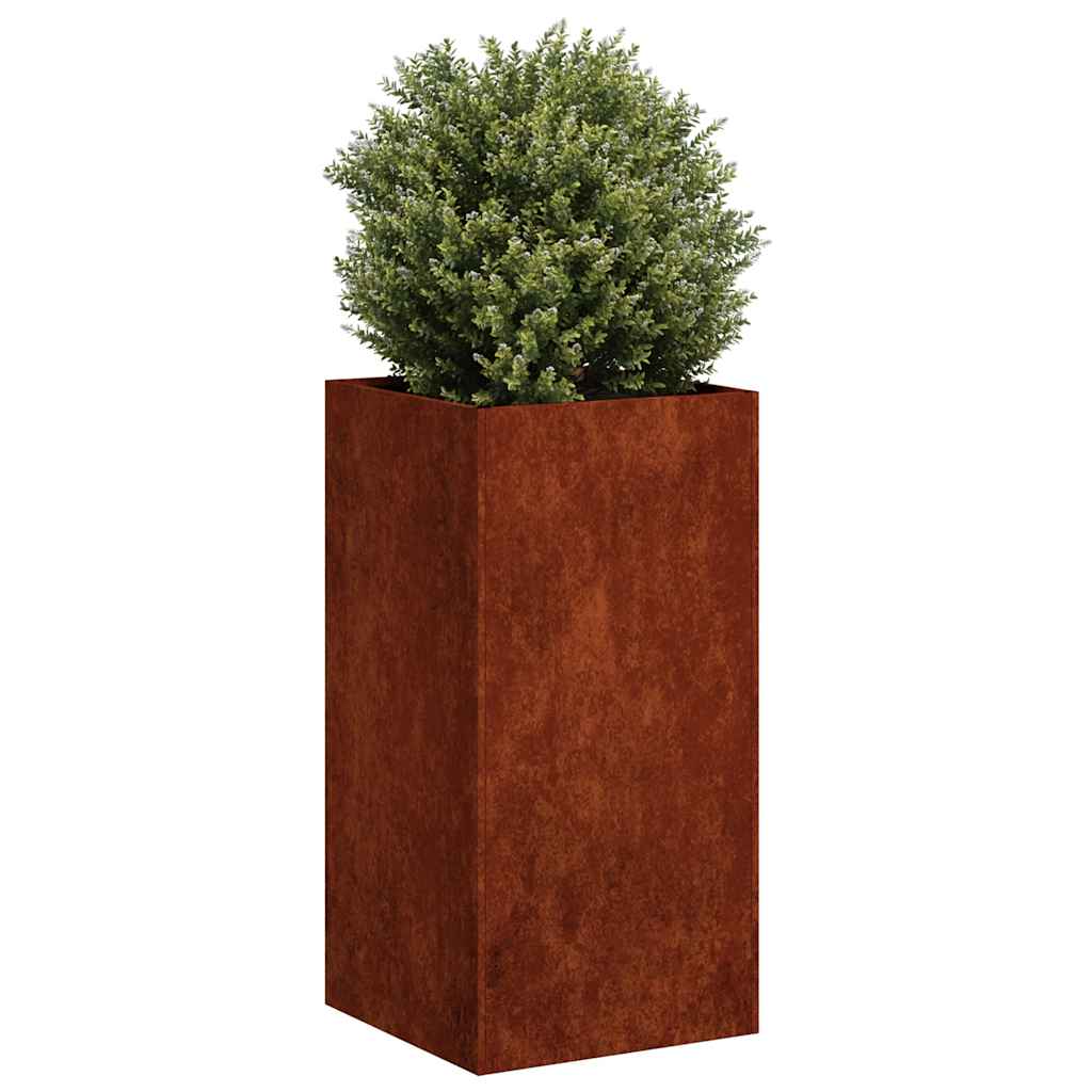 Vidaxl plantenbak roestig 40x40x80 cm weervast staal