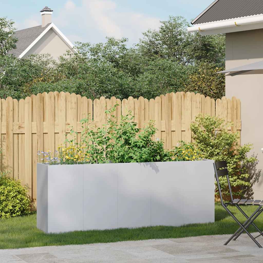 Jardinera vidaxx 200x40x80 cm acero galvanizado