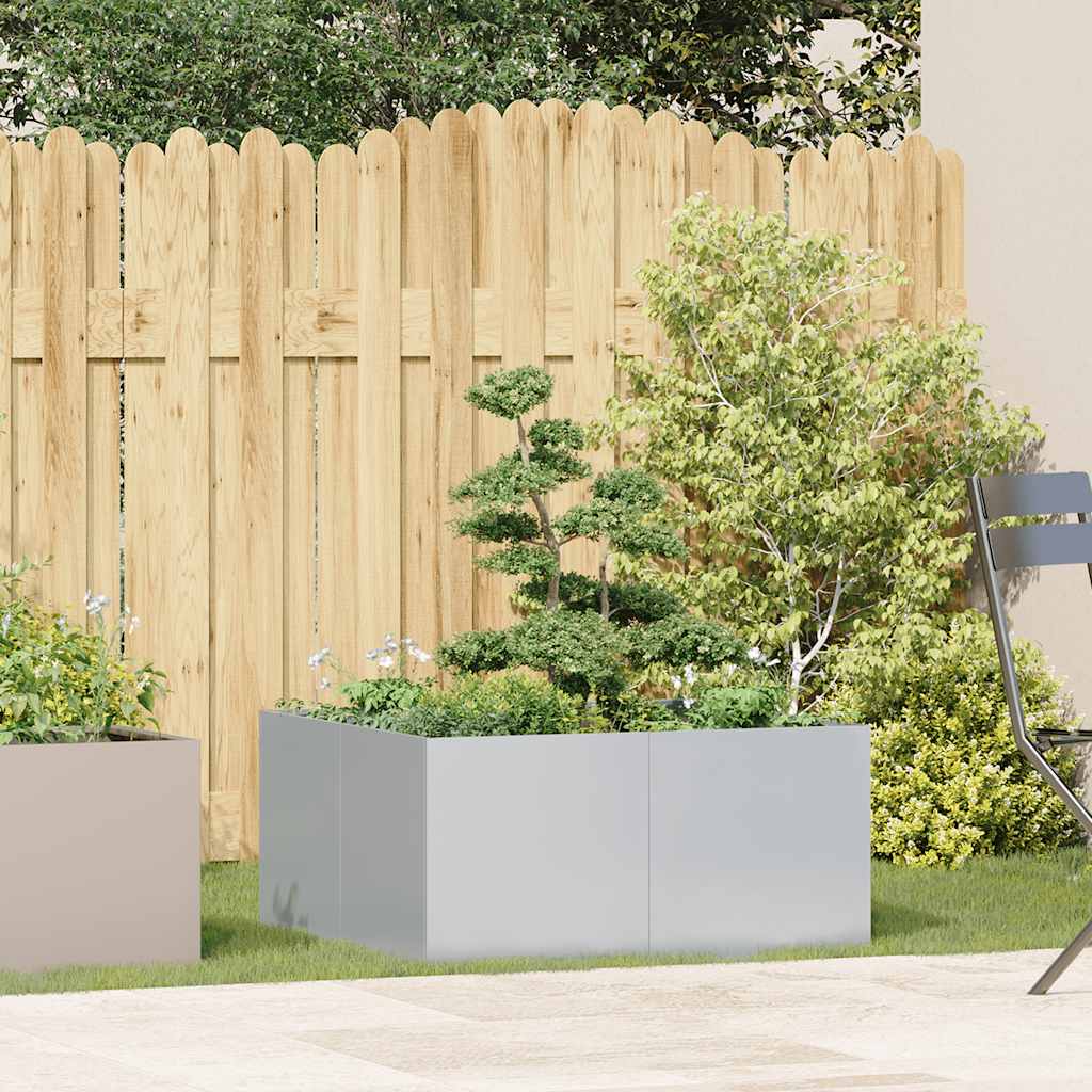 Jardinera vidaxx 80x80x40 cm acero galvanizado