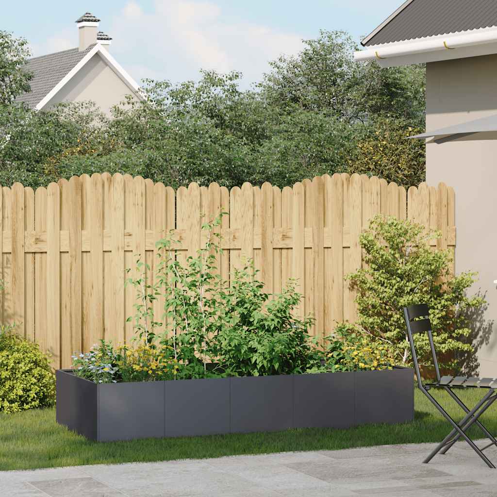 Fioriera Vidaxx 200x80x40 cm acciaio antracite