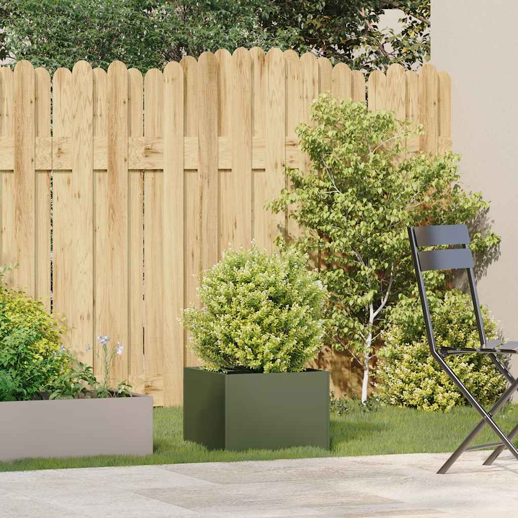 Vidaxx macetero 40x40x30 cm acero verde oliva