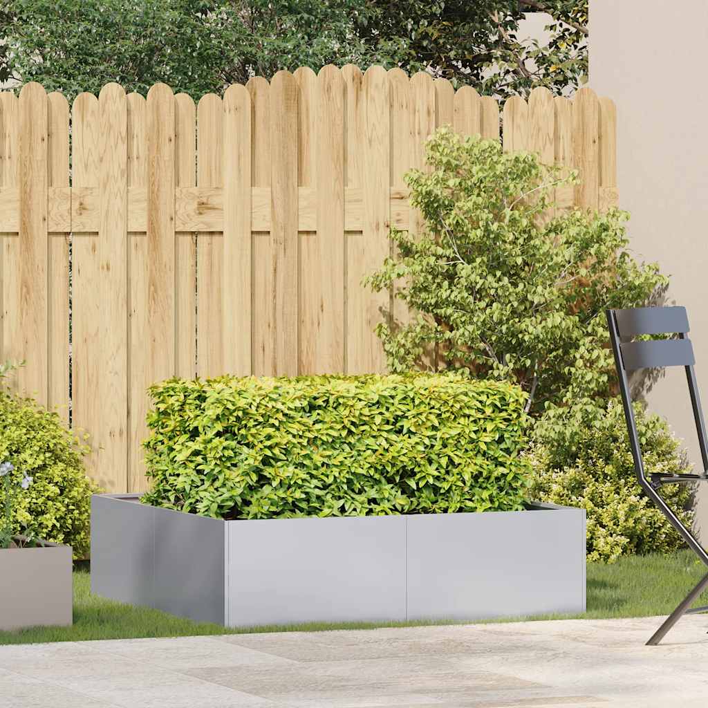Jardinera vidaxx 100x100x30 cm acero galvanizado