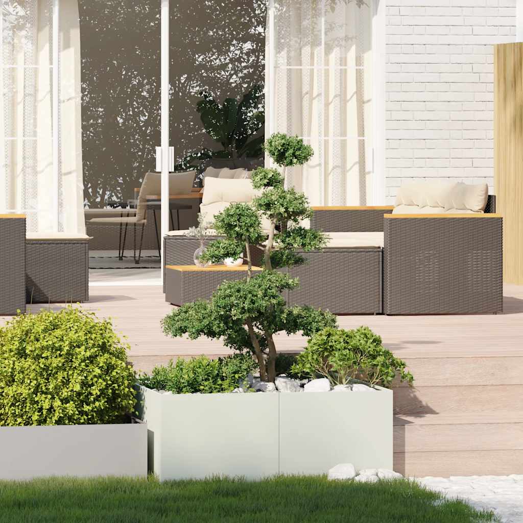 Vidaxx jardinera 100x100x40 cm acero blanco