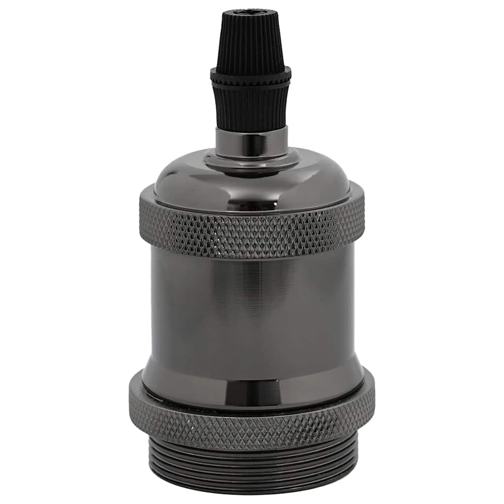 VidaXL portalámparas 2 uds negro brillo E27