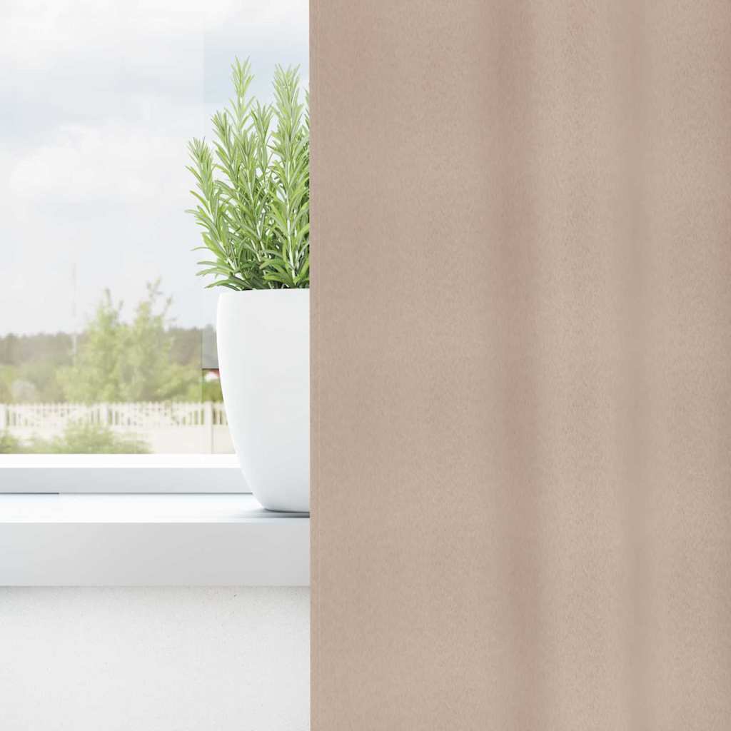Tende oscuranti VidaXL con anelli 2 pezzi tortora 175 x 140 cm