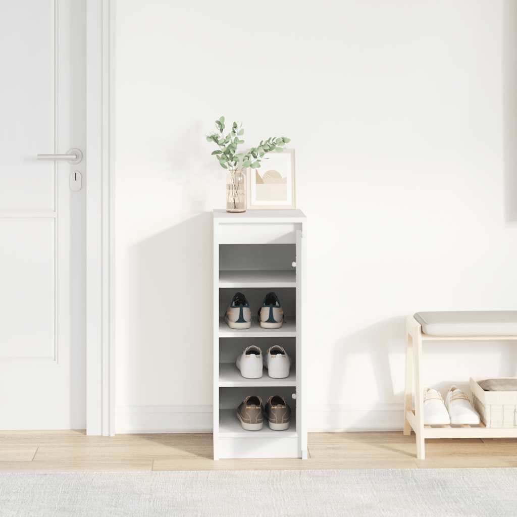 Vidaxx zapatero 29,5x34x76 cm madera contrachapada blanco