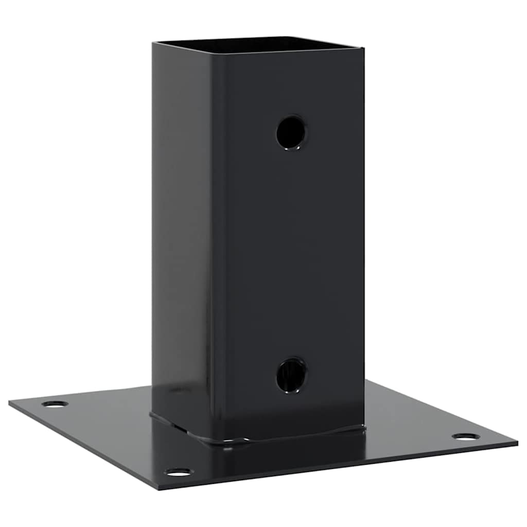 Vidaxl spokkels vierkant 4 st 61x61 mm gepoedercoat staal antraciet