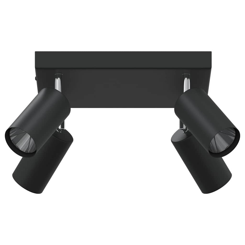 Faretto da soffitto Vidaxxl con faretti nero 26 x 26 x 16 cm in metallo